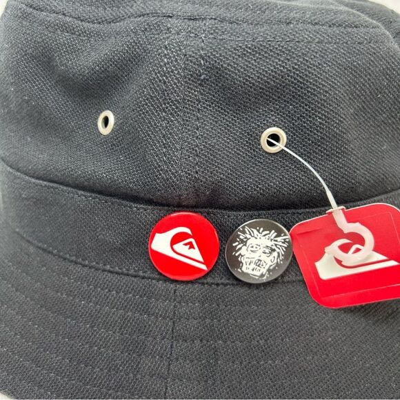 NWT Quicksilver Bucket Hat Black One Size 100% Cotton Summer Outdoor - Picture 2 of 6